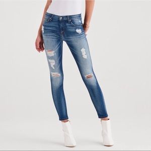 7 For All Mankind Distressed Ankle Skinny Size 25